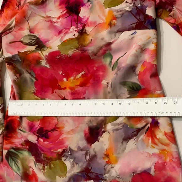 Chiara Boni La Petite Robe Floral Bell-Sleeve Dress (IT 52 / US ~16 / XL)